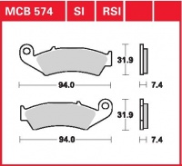 Přední brzdové destičky Suzuki RM 250 (RJ14A), rv. 87-88