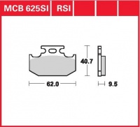 Zadní brzdové destičky Yamaha WR 250 (4JW), rv. 94-97