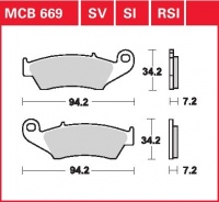 Přední brzdové destičky Yamaha YZ 450 F (CJ03, CJ05), rv. 03-07