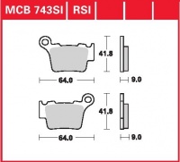 Zadní brzdové destičky KTM SX 450 SMR, rv. 05-06