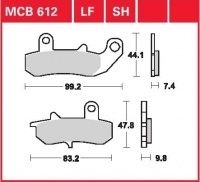 Zadní brzdové destičky Suzuki DR 650 RS, RSU (SP42B), rv. od 91