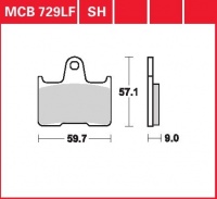 Zadní brzdové destičky Suzuki GSXR 1000 (WVBL), rv. 01-02