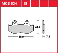 Přední brzdové destičky Honda CR 125 R (JE01), rv. 84-85