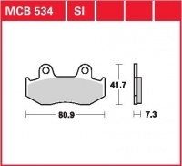 Přední brzdové destičky Honda XL 250 R (MD11), rv. 84-85