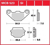 Zadní brzdové destičky Gas Gas 125 TT, MC, rv. 1994