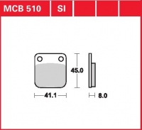 Přední brzdové destičky Yamaha YFS 200 Blaster, rv. od 03