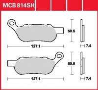 Zadní brzdové destičky Harley Davidson FXDF 1584 Fat Bob, rv. od 08