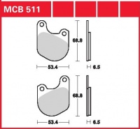 Přední brzdové destičky Harley Davidson FXEF 1340 80 Fat Boy, rv. 79-81