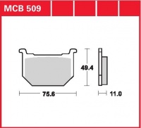 Přední brzdové destičky Suzuki GS 850 E, L ,G, GL (GS 850), rv. 80-82