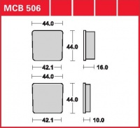 Přední brzdové destičky Yamaha FS1 50 DX (3F2), rv. od 79