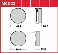 Přední brzdové destičky Honda CB 750 K1-K6 (CB750), rv. 71-77