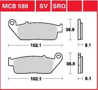 Přední brzdové destičky Yamaha WR 250 X, rv. od 08