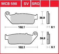 Přední brzdové destičky Honda CBR 1000 F (SC24), rv. 90-92