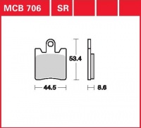 Přední brzdové destičky Suzuki AN 400 Burgman (WVAU), rv. 01-06