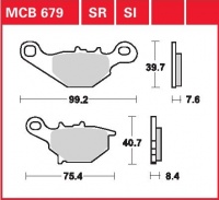 Přední brzdové destičky Suzuki UG 110 Hokuto, rv. 98-02