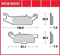 Přední brzdové destičky pravé Yamaha YFM 700 Grizzly, rv. od 07