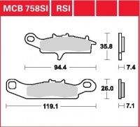 Přední brzdové destičky pravé Kawasaki KVF 650, rv. od 01