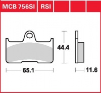 Přední brzdové destičky Yamaha YFM 660 FR/FS Grizzly, rv. od 03