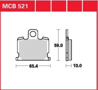 Přední brzdové destičky Yamaha RD 250 LC (4L1, 4L2), rv. 81-82