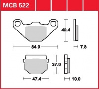 Přední brzdové destičky Honda MCX 80 S (HC05), rv. od 83