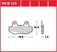 Přední brzdové destičky Honda NSR 80 R, rv. 87-92