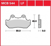 Přední brzdové destičky Honda VF 500 F2 (PC12), rv. 84-86