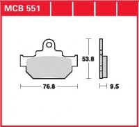 Přední brzdové destičky Suzuki DR 600 R, RU (SN41A), rv. 86-88