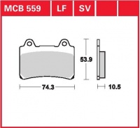 Přední brzdové destičky Yamaha TDR 250 (3CK1), rv. 88-90