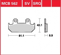 Přední brzdové destičky Honda CB 450 S (PC17), rv. 86-89