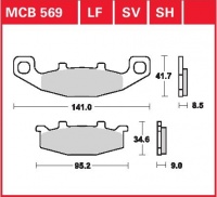 Přední brzdové destičky Suzuki GSF 400 Bandit (GK75B), rv. 91-92