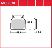 Přední brzdové destičky Honda CB 450 N (PC14), rv. od 86