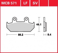 Přední brzdové destičky Honda RS 125 R, rv. 88-89