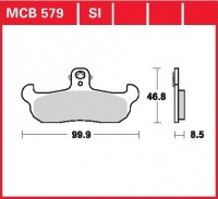 Přední brzdové destičky TM 80 GS/MC, rv. do 89