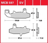 Přední brzdové destičky Suzuki DR 750 S, SU (SR41B), rv. 1988