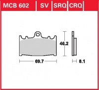 Přední brzdové destičky Suzuki RGV 250 (VJ22B), rv. 91-92