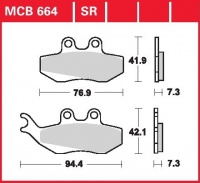 Přední brzdové destičky Gilera 180 DNA (M26), rv. od 00