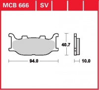 Přední brzdové destičky Yamaha XVS 125 Drag Star (VE01), rv. od 00