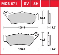 Přední brzdové destičky BMW F 650 CS Scarver (K14), rv. od 02