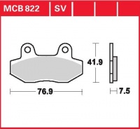 Zadní brzdové destičky Kymco 125 Nexxon, rv. od 08