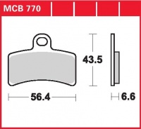 Přední brzdové destičky Gas Gas MC 65, rv. od 05