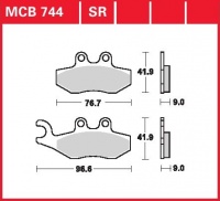 Zadní brzdové destičky Keeway K2 125 /150/250, rv. 2007