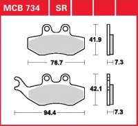 Přední brzdové destičky Yamaha TZR 50 (RA03), rv. od 03