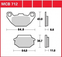 Přední brzdové destičky Kymco 50 MXu, rv. od 05