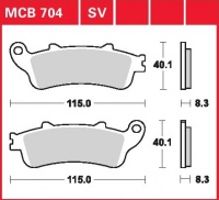 Přední brzdové destičky Honda 250 Jazz, rv. od 00