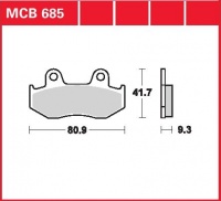 Přední brzdové destičky Honda PS 150 i, rv. od 06