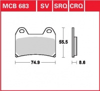 Přední brzdové destičky Ducati 944 Sport Touring (S1), rv. 97-03