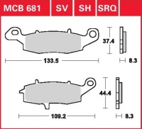 Zadní brzdové destičky Suzuki C 1800 R Intruder (WVCA), rv. od 08