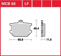 Přední brzdové destičky Yamaha XS 650 SE (3L1, 4G7), rv. 77-83