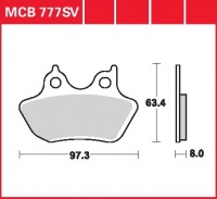 Přední brzdové destičky Harley Davidson FLHRSE 1584 Road King Screaming-Eagle, rv. od 07