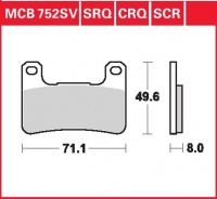 Přední brzdové destičky Suzuki GSXR 1000 (WVBZ), rv. 04-06